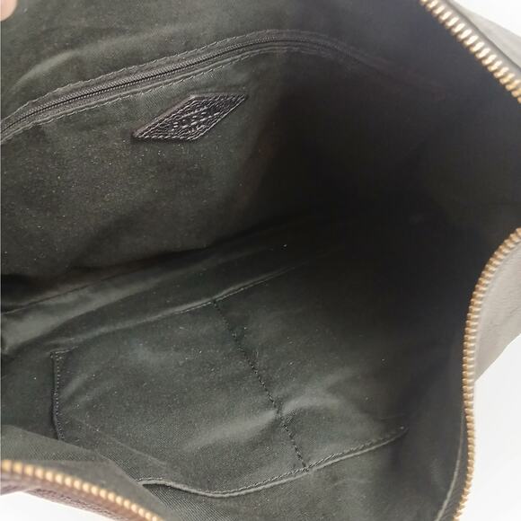 Fossil Cleo Large 1 Strap Hobo Shoulder Bag In Soft Black Leather Gold Hardware